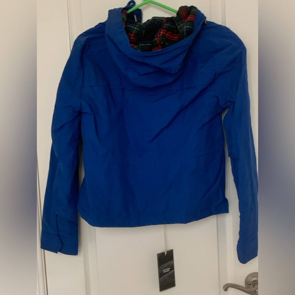 NWT Abercrombie & Fitch Blue Hooded Utility Jacket Women’s Medium Zip Coat - Picture 9 of 16